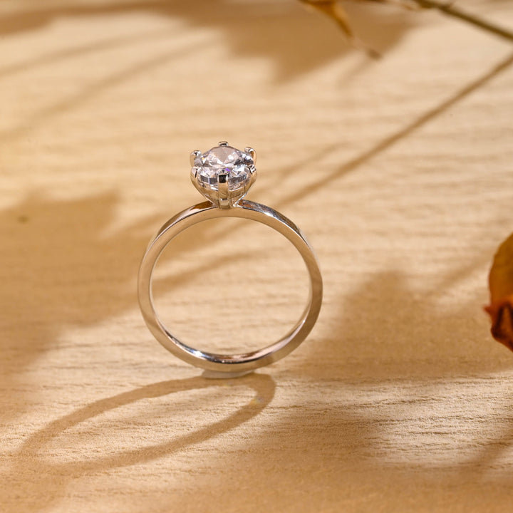 1.0ct-2.0ct Oval Cut Lab Grown Diamond Solitaire Engagement Ring