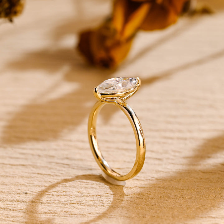 2.0ct-3.0ct Marquise Cut Lab Grown Diamond Solitaire Engagement Ring