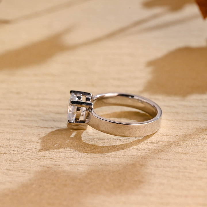 1.0ct-2.0ct Heart Cut Lab Grown Diamond Solitaire Engagement Ring