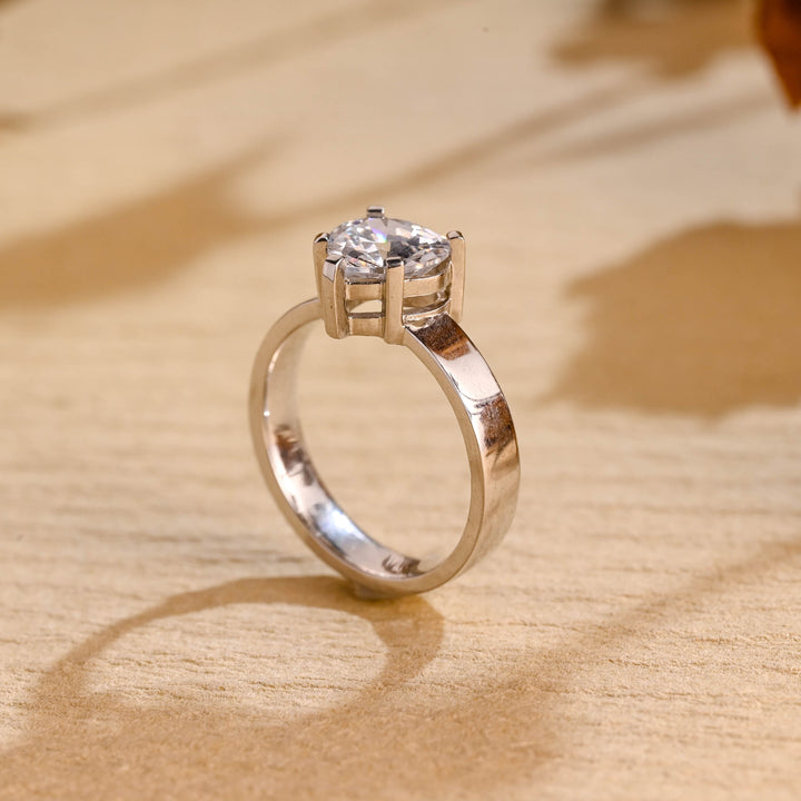 1.0ct-2.0ct Heart Cut Lab Grown Diamond Solitaire Engagement Ring