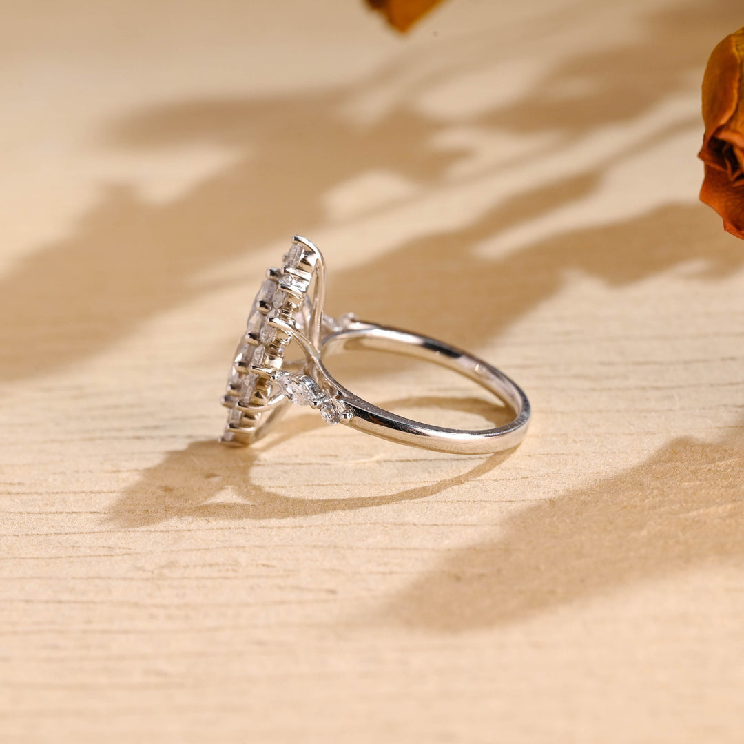 1.0ct-2.0ct Marquise Cut Lab Grown Diamond Cluster Engagement Ring