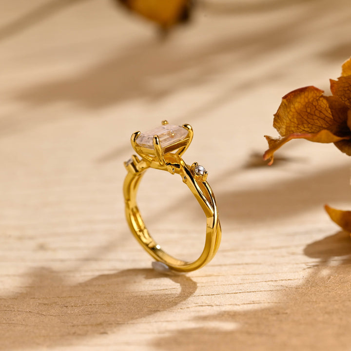 1.50ct-2.50ct Emerald Cut Lab Grown Diamond Twig Engagement Ring