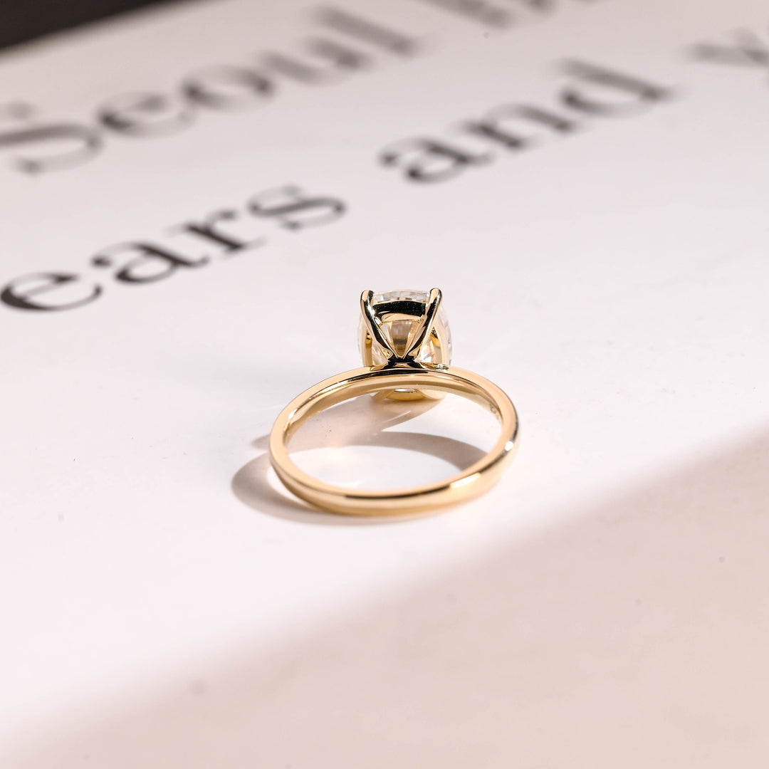 2.0ct-3.0ct Elongated Cushion Cut Lab Grown Diamond Solitaire Engagement Ring