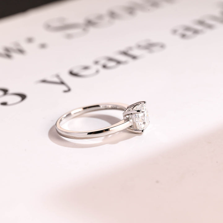 1.0ct-2.0ct Cushion Cut Lab Grown Diamond Solitaire Engagement Ring