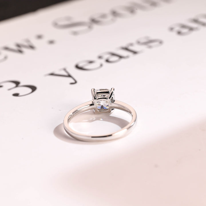 1.0ct-2.0ct Cushion Cut Lab Grown Diamond Solitaire Engagement Ring