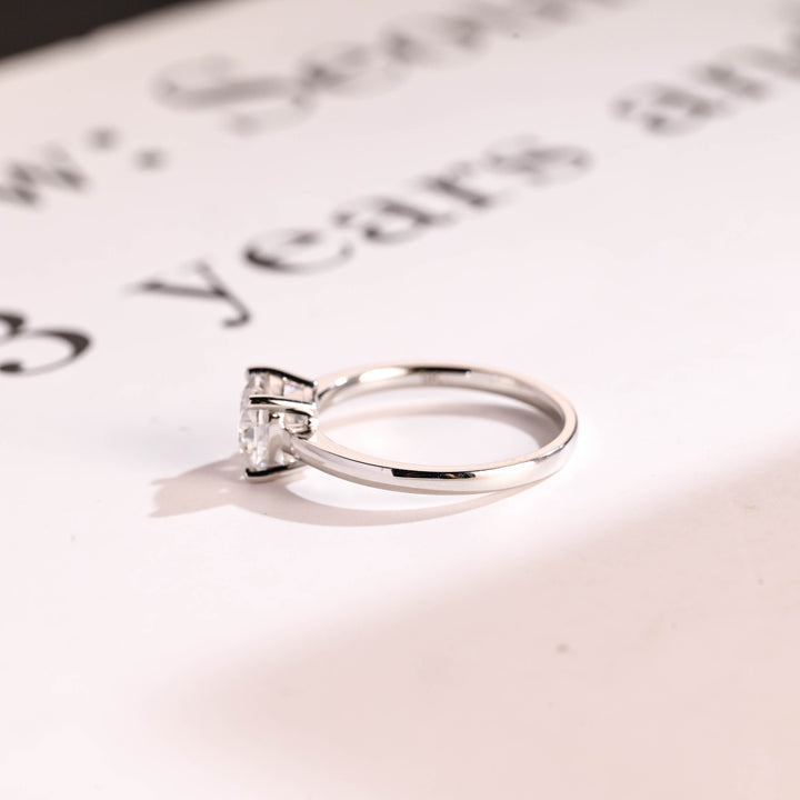 1.0ct-2.0ct Cushion Cut Lab Grown Diamond Solitaire Engagement Ring