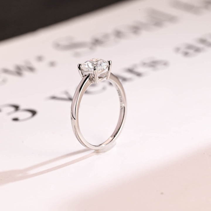 1.0ct-2.0ct Cushion Cut Lab Grown Diamond Solitaire Engagement Ring