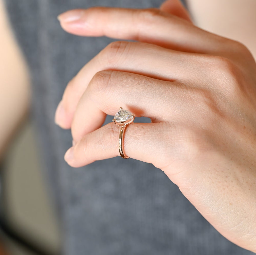 1.0ct-2.0ct Trillion Cut Lab Grown Diamond Solitaire Engagement Ring