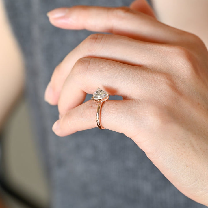 1.0ct-2.0ct Trillion Cut Lab Grown Diamond Solitaire Engagement Ring