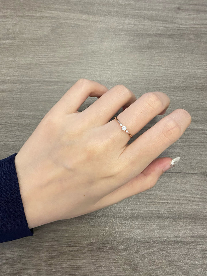 1.0ct-2.0ct Round Cut Lab Grown Diamond Three Stone Engagement Ring