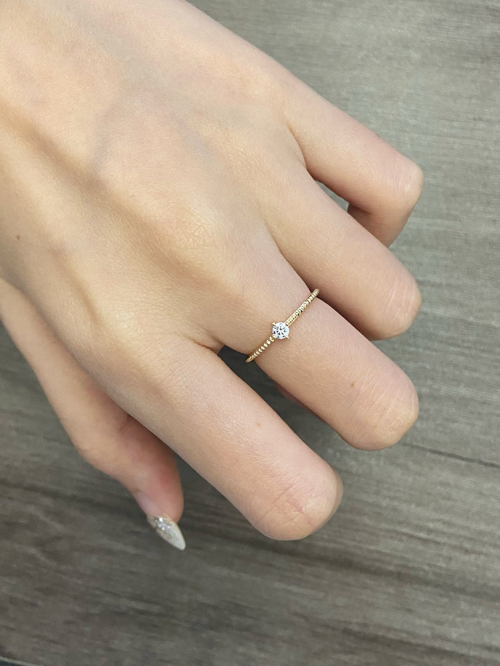 1.0ct-2.0ct Round Cut Lab Grown Diamond Vintage Solitaire Engagement Ring