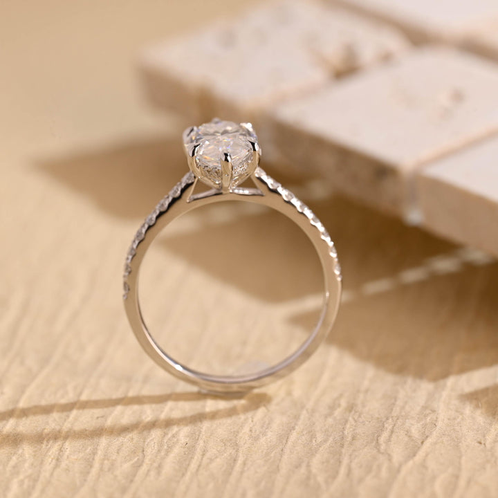 1.50ct-2.50ct Marquise Cut Lab Grown Diamond Hidden Halo Engagement Ring