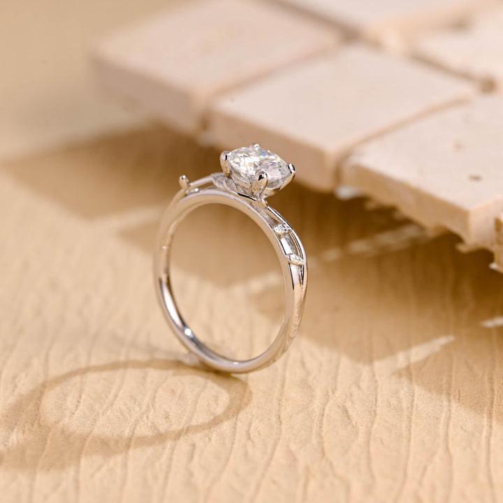 2.0ct-3.0ct Round Cut Lab Grown Diamond Vintage Twig Engagement Ring
