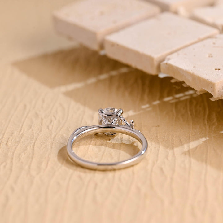 2.0ct-3.0ct Round Cut Lab Grown Diamond Vintage Twig Engagement Ring