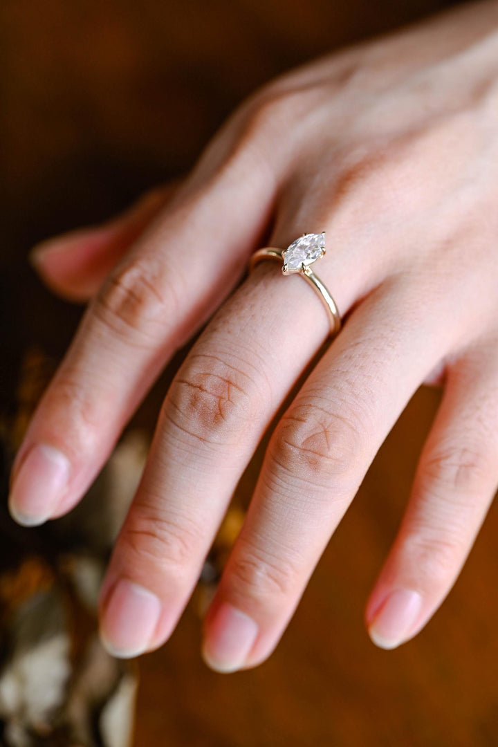 1.50ct-2.50ct Marquise Cut Lab Grown Diamond Solitaire Engagement Ring
