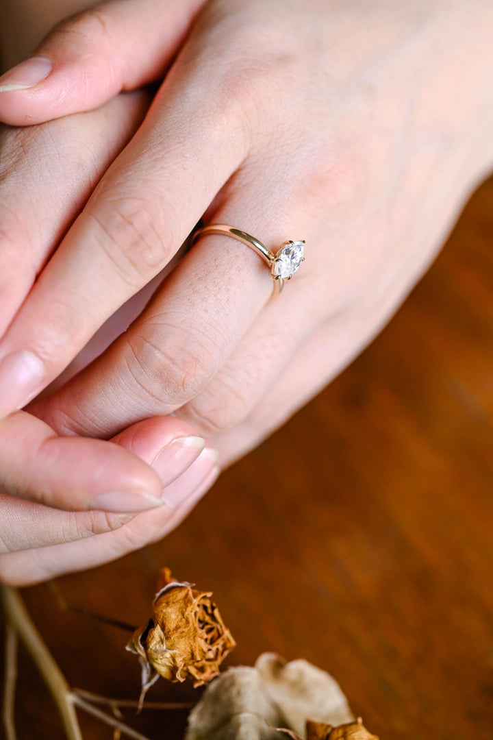 1.50ct-2.50ct Marquise Cut Lab Grown Diamond Solitaire Engagement Ring