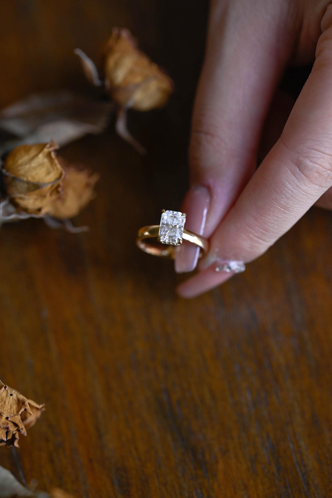 1.50ct-2.50ct Radiant Cut Lab Grown Diamond Hidden Halo Engagement Ring