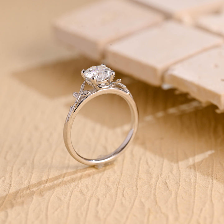 2.0ct-3.0ct Round Cut Lab Grown Diamond Vintage Twig Engagement Ring