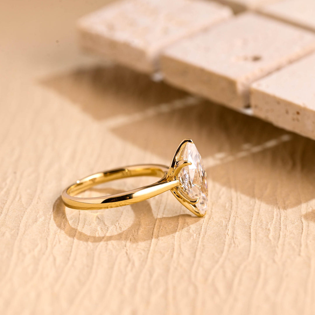 2.0ct-3.0ct Marquise Cut Lab Grown Diamond Solitaire Engagement Ring