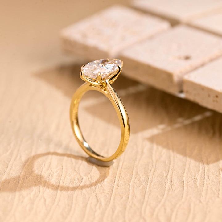 2.0ct-3.0ct Marquise Cut Lab Grown Diamond Solitaire Engagement Ring
