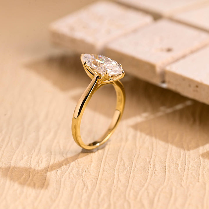 2.0ct-3.0ct Marquise Cut Lab Grown Diamond Solitaire Engagement Ring