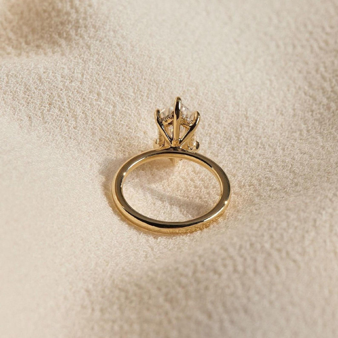 2.0CT Dutch Marquise Cut Lab Grown E/VS1 Diamond Hidden Halo Engagement Ring
