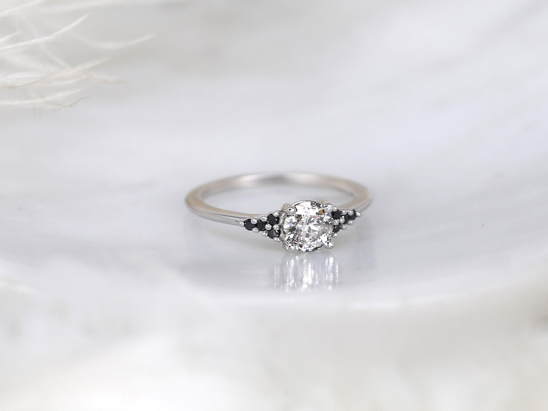 1.0CT Round Cut Lab Grown E/VS1 Diamond Cluster Engagement Ring