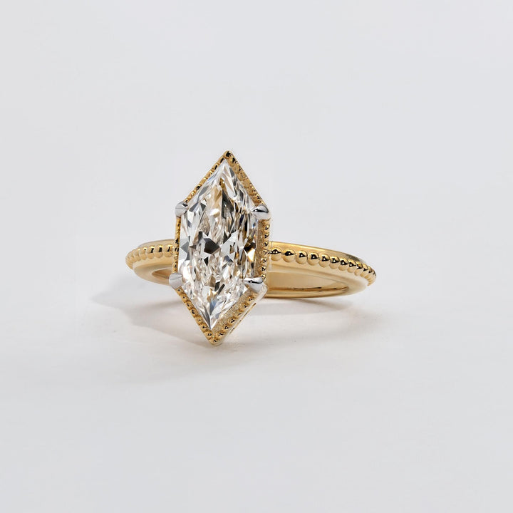2.0CT Dutch Marquise Cut Lab Grown E/VVS1 Diamond Vintage Engagement Ring