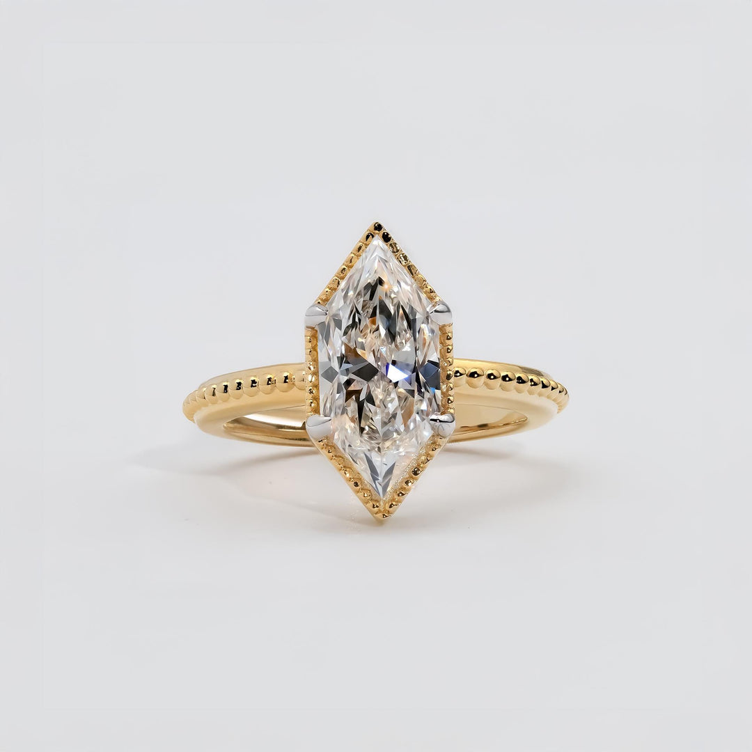 2.0CT Dutch Marquise Cut Lab Grown E/VVS1 Diamond Vintage Engagement Ring