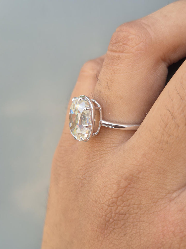 3.50CT Old Mine Cushion E/VVS1 Lab Grown Diamond Solitaire Engagement Ring