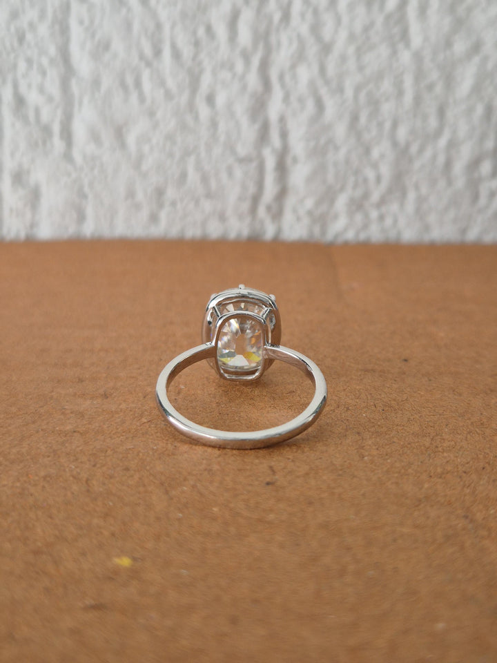 3.50CT Old Mine Cushion E/VVS1 Lab Grown Diamond Solitaire Engagement Ring