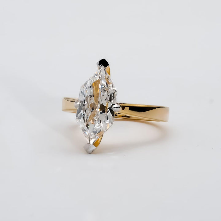 2.0CT Dutch Marquise Cut Lab Grown Diamond E/VVS1 Solitaire Engagement Ring