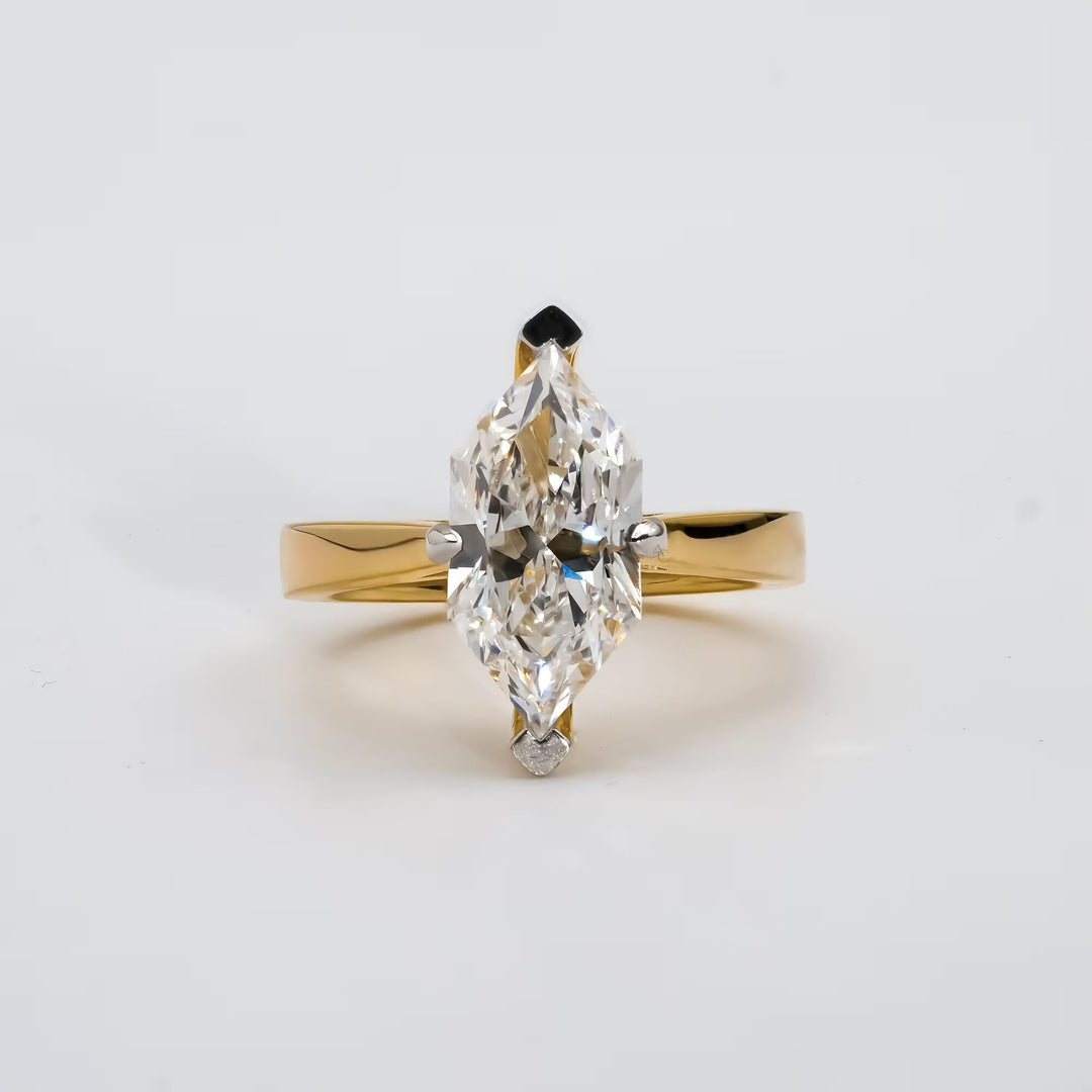 2.0CT Dutch Marquise Cut Lab Grown Diamond E/VVS1 Solitaire Engagement Ring