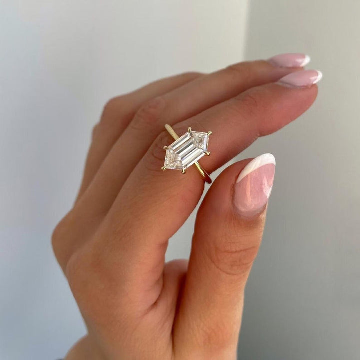 2.0CT Dutch Marquise Cut Lab Grown E/VS1 Diamond Hidden Halo Engagement Ring