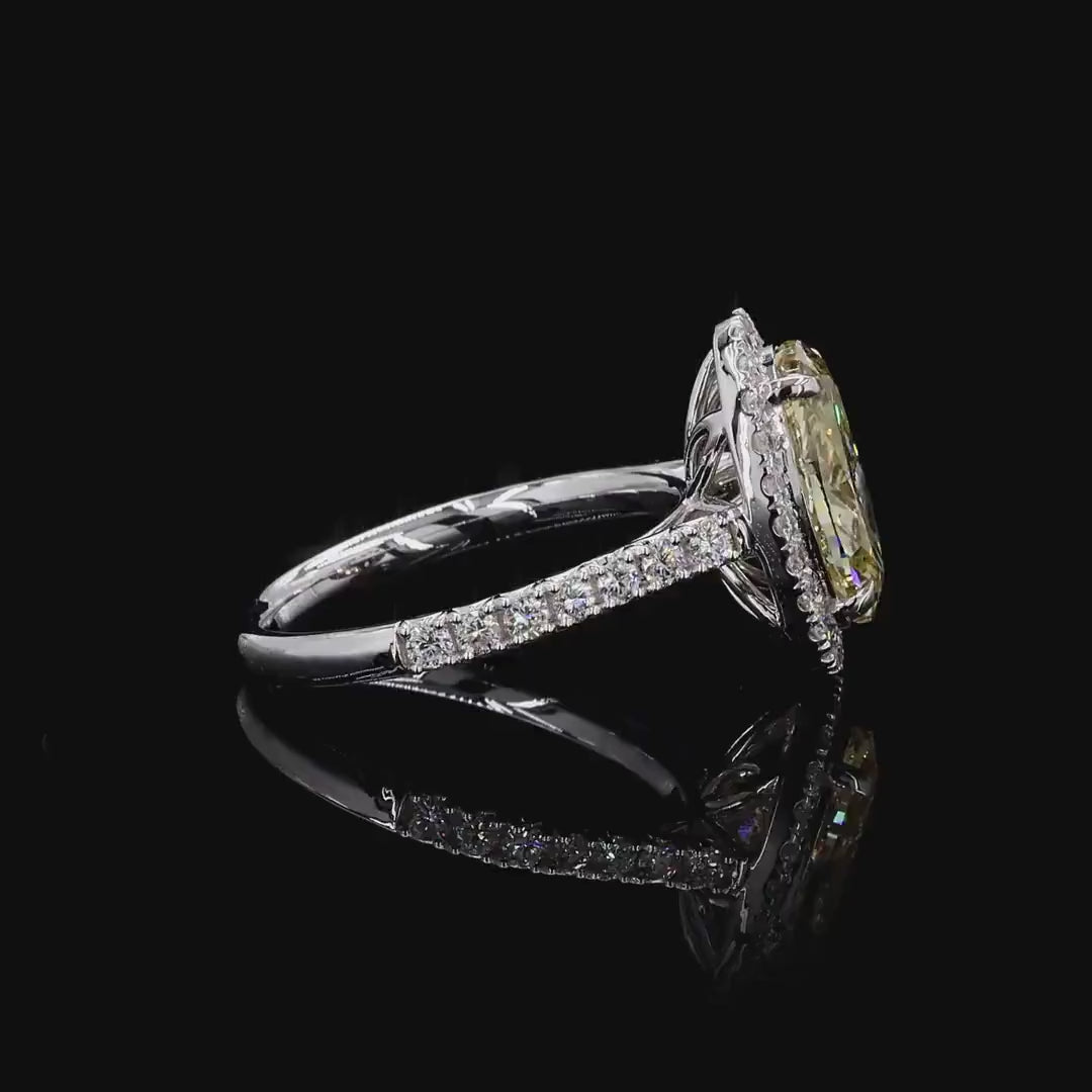oval halo pave ring
