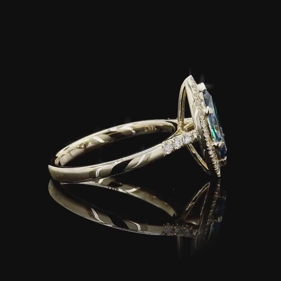oval diamond engagement ring pave band
