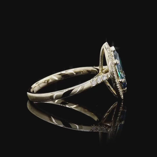 oval diamond engagement ring pave band
