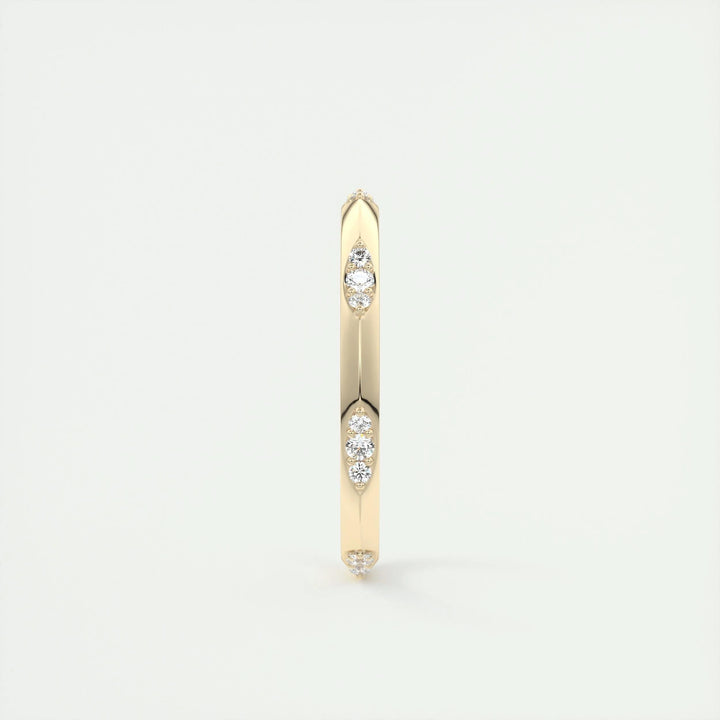 0.09ct Round Cut EF- VVS Diamond Lab Grown Wedding Band