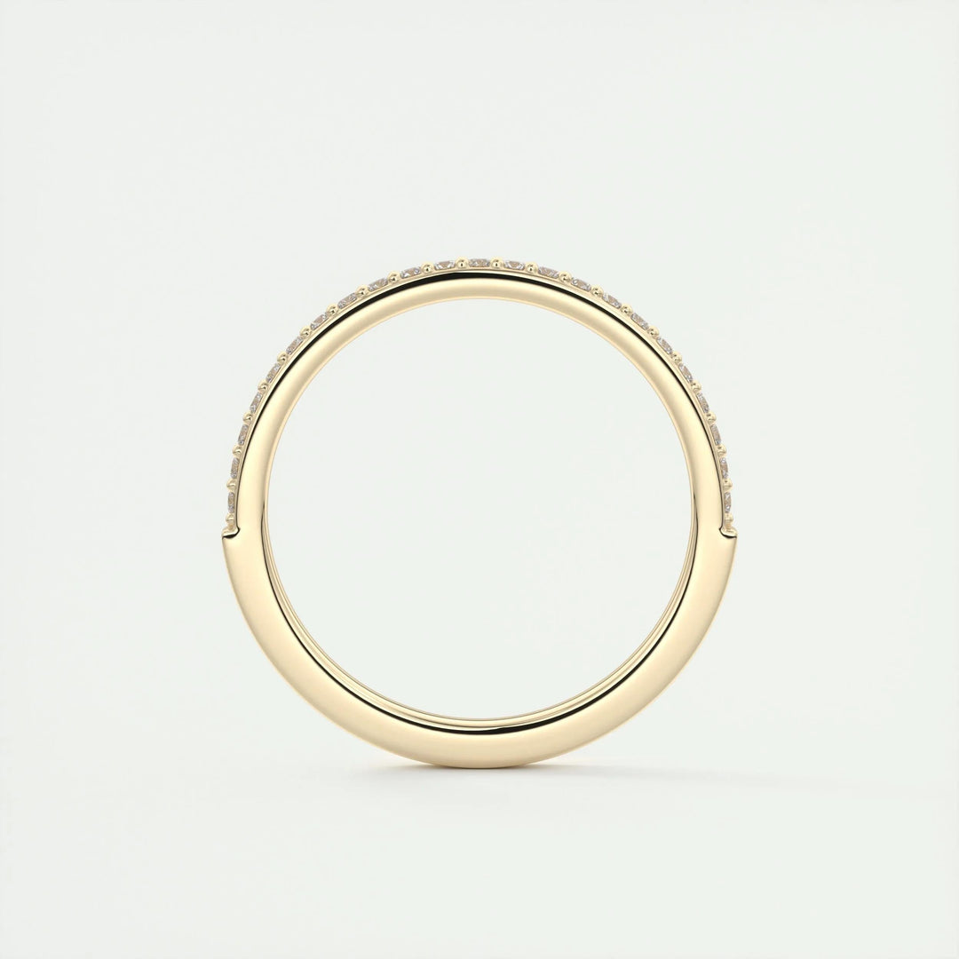 0.18CT Round EF- VVS Lab Grown Diamond Half Eternity Wedding Band