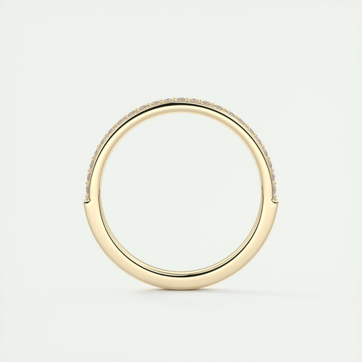 0.18CT Round EF- VVS Lab Grown Diamond Half Eternity Wedding Band