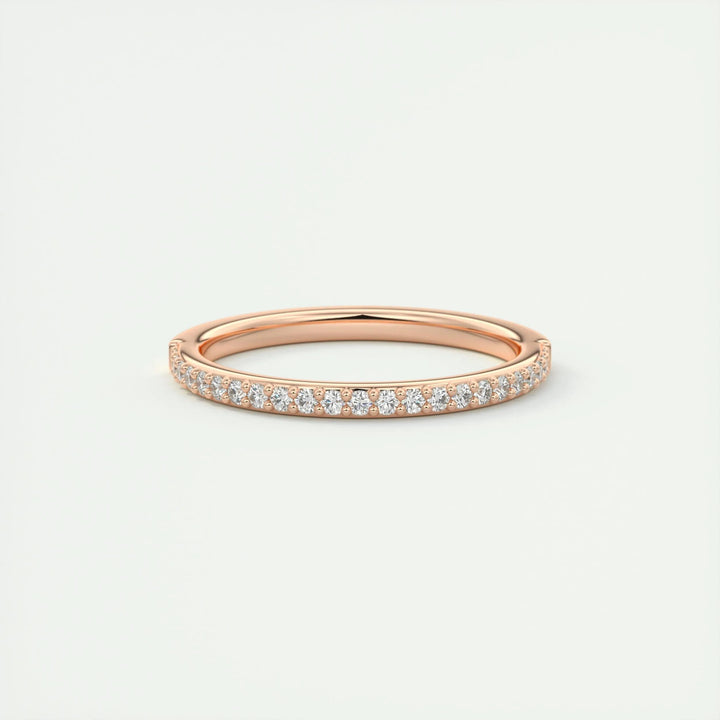 0.18CT Round EF- VVS Lab Grown Diamond Half Eternity Wedding Band