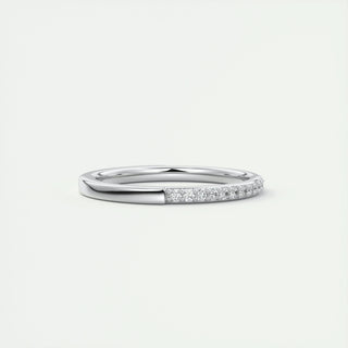 0.18CT Round EF- VVS Lab Grown Diamond Half Eternity Wedding Band