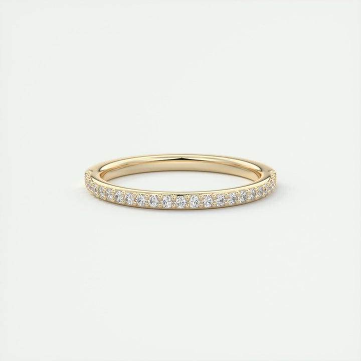 0.18CT Round EF- VVS Lab Grown Diamond Half Eternity Wedding Band