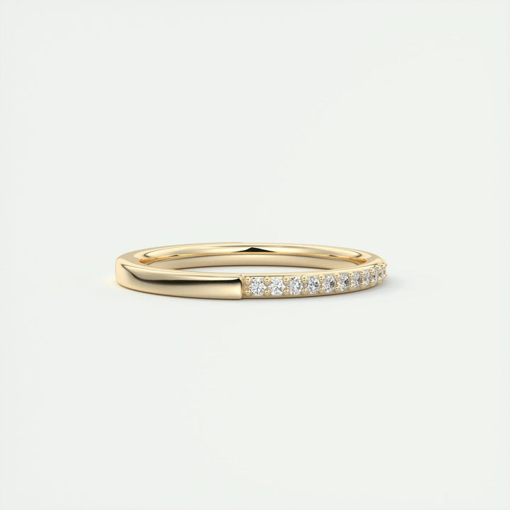 0.18CT Round EF- VVS Lab Grown Diamond Half Eternity Wedding Band