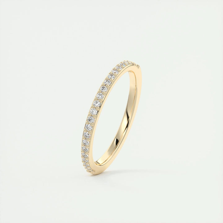 0.18CT Round EF- VVS Lab Grown Diamond Half Eternity Wedding Band