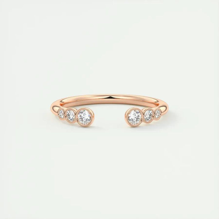 0.22ct Round Shaped EF- VVS Lab Grown Diamond Open Style Wedding Band