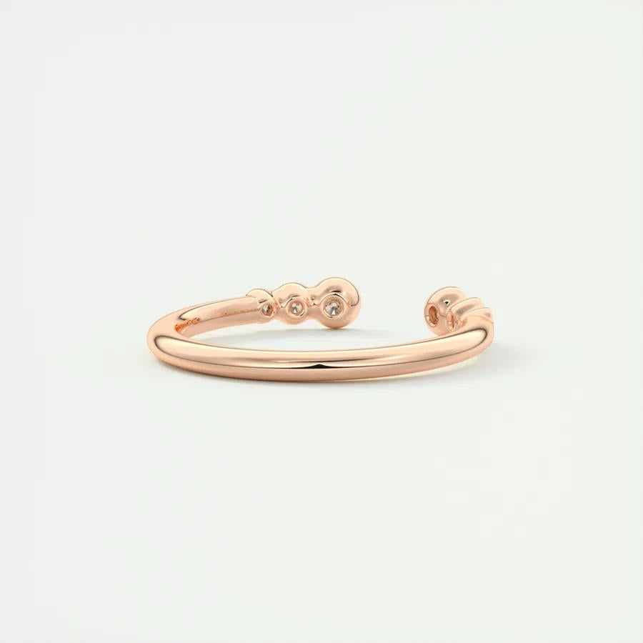 0.22ct Round Shaped EF- VVS Lab Grown Diamond Open Style Wedding Band