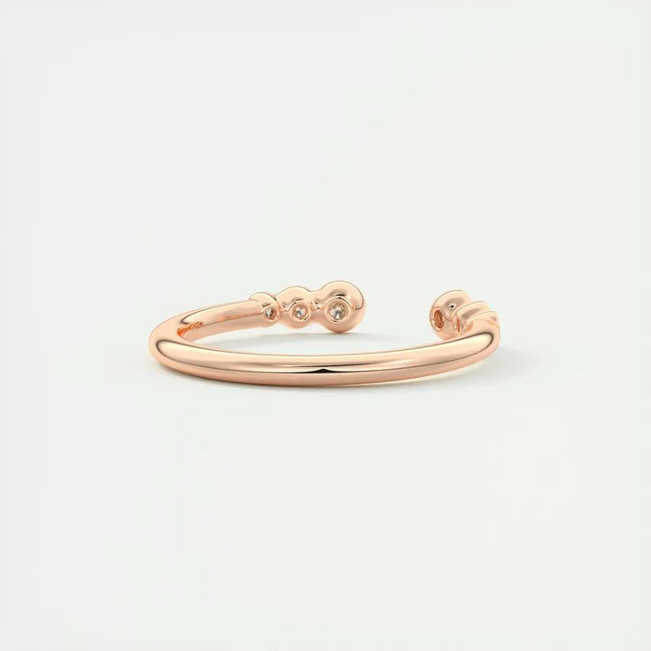 0.22ct Round Shaped EF- VVS Lab Grown Diamond Open Style Wedding Band