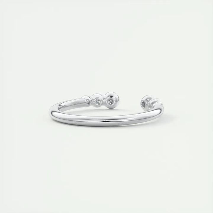 0.22ct Round Shaped EF- VVS Lab Grown Diamond Open Style Wedding Band