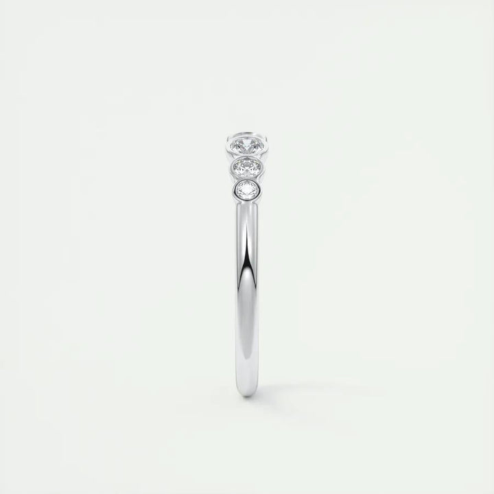 0.22ct Round Shaped EF- VVS Lab Grown Diamond Open Style Wedding Band